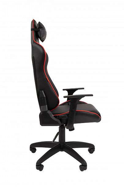 Кресло CHAIRMAN GAME 40, экокожа, черный/красный - Вид 3
