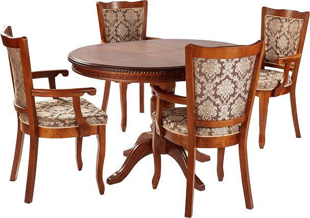 Стол деревянный раскладной Лорель D90 Миланский орех - Вид 12