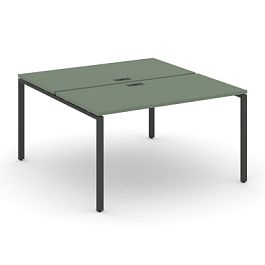 Concept Рабочая станция на 2 места CN.DRS-002 Кобо/Металл Антрацит 1180*1480*750 - Фото предпросмотра