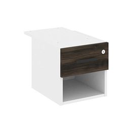 Concept Тумба с открытой нишей и 1 ящ. CN.PT-005 W Дуб Мали/Белый Бриллиант 347*573*336 - Фото предпросмотра
