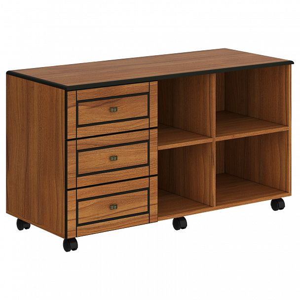 Тумба мобильная "Larex" LCRT 1250(L/R) орех тироли - Вид 1