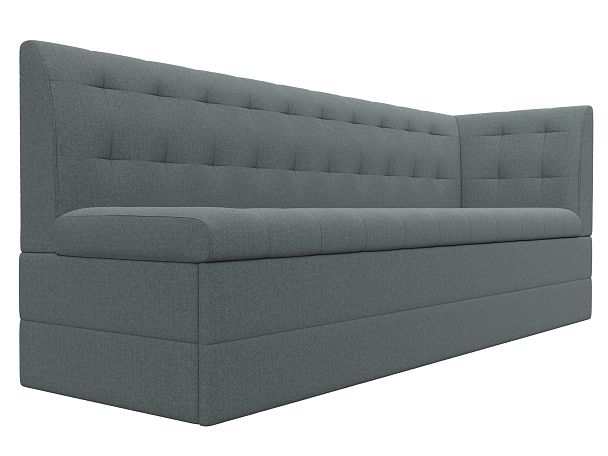 Диван кухонный Бриз с углом справа Рогожка серый - Вид 3