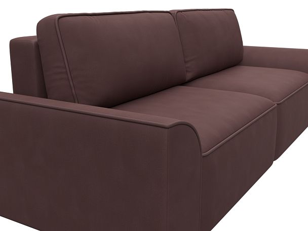 Диван прямой Лига-048 НПБ Замша бордовый - Вид 4