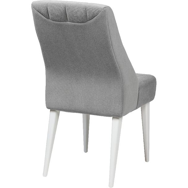 Комплект деревянных мягких стульев Лорелин Белый/Серый велюр, 2 шт. - Вид 4