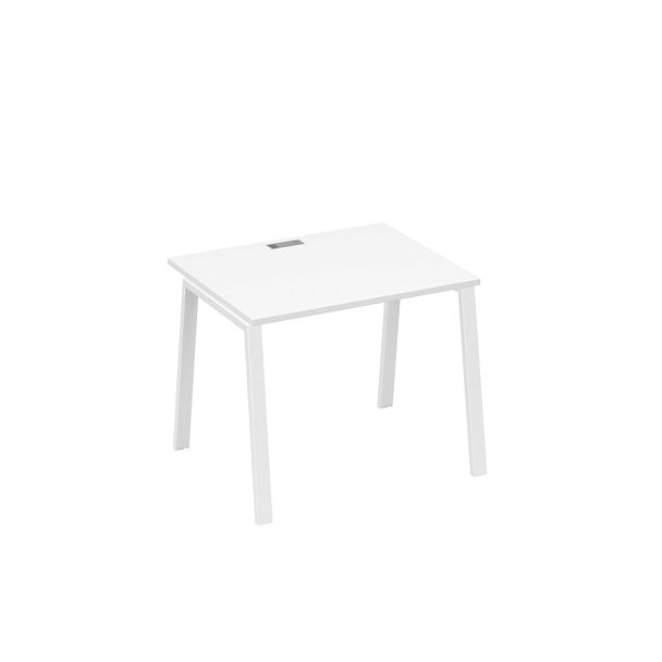 Стол письменный на металлокаркасе TRE A4 А4 Б3 022 БП белый премиум / металлокаркас белый - Вид 1