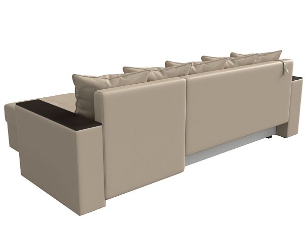 Диван угловой Дубай Лайт угол правый (полностью экокожа бежевая) - Вид 6