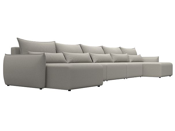 Диван п-образный Лига-051 НПБ МегаЛонг Рогожка бежевый - Вид 3