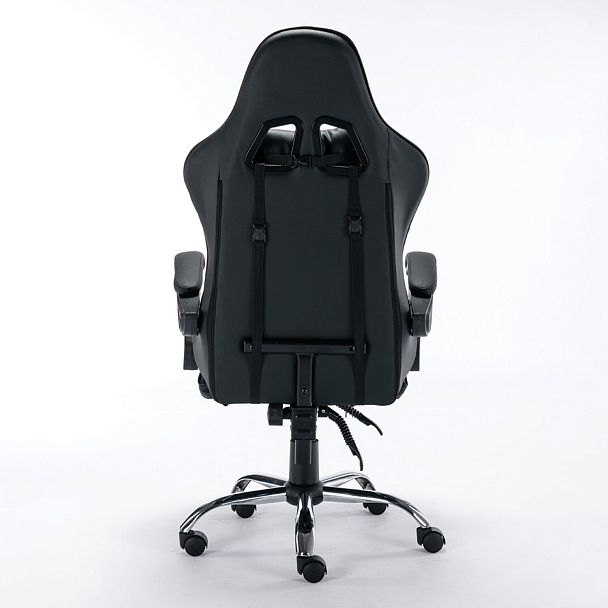 Кресло компьютерное BRABIX "Dexter GM-135", подножка, две подушки, экокожа, черное, 532800 - Вид 5