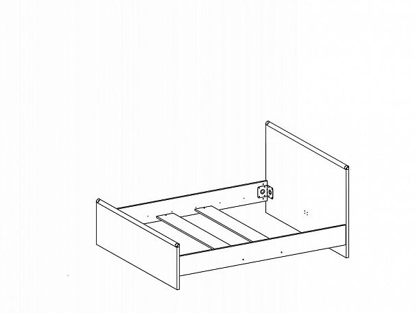 Кровать двуспальная Индиана JLOZ 160x200 - Вид 2