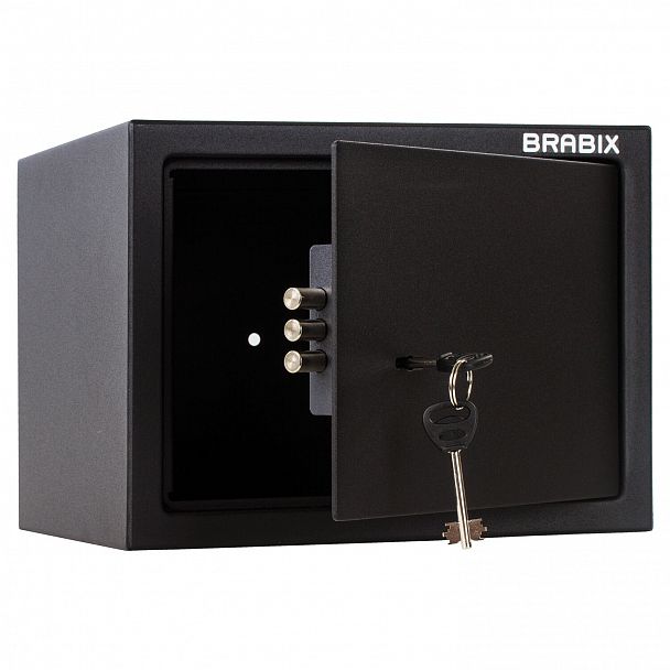 Сейф мебельный BRABIX "SF-230KL", 230х310х250 мм, ключевой замок, черный, 291146, S103BR211514 - Вид 2