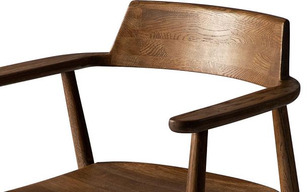 Кресло деревянное из массива дуба Сэн Дуб темный - Вид 8
