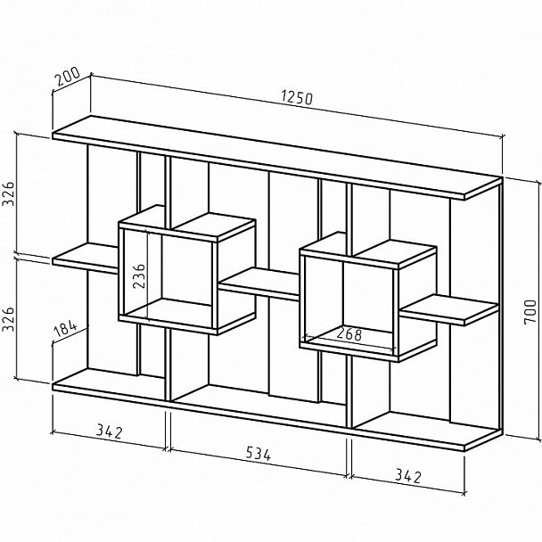 Полка навесная Лайт-27 - Вид 2