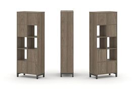 Стайл Проджект Набор стеллажа 1 сторон., 5 яр. SN.NS-521 Вяз Благородный/Металл Антрацит 754*400*198 - Фото предпросмотра