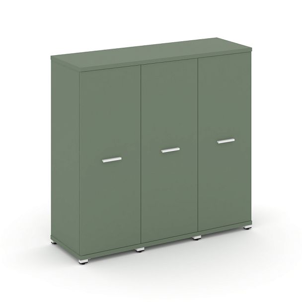 Concept Шкаф 3 узкие секции, 3 ниши CN.STU-336 W Кобо/Металл Белый 1252*420*1186 - Вид 1