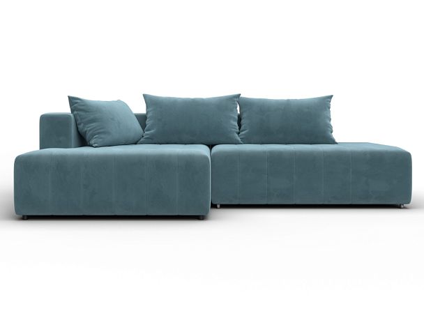 Диван угловой Лига-103 НПБ угол левый Велюр бирюзовый - Вид 2