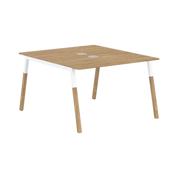 Стол FWST 1113 Дуб Гамильтон/Белый-Бук 1180х1370х733 FORTA - Вид 1