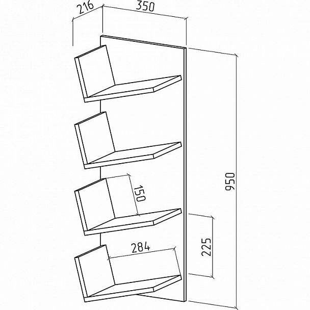 Полка книжная Чайка-2 - Вид 2