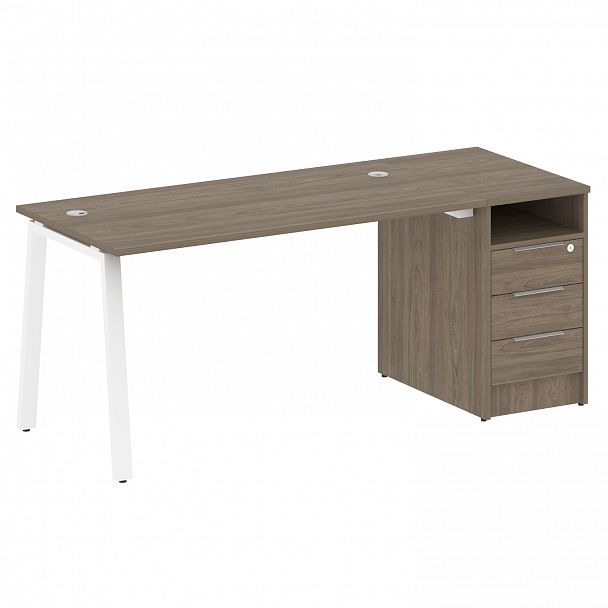 Рабочая станция "Metal System" БА.РС-СТП -1.3 вяз/белый - Вид 1