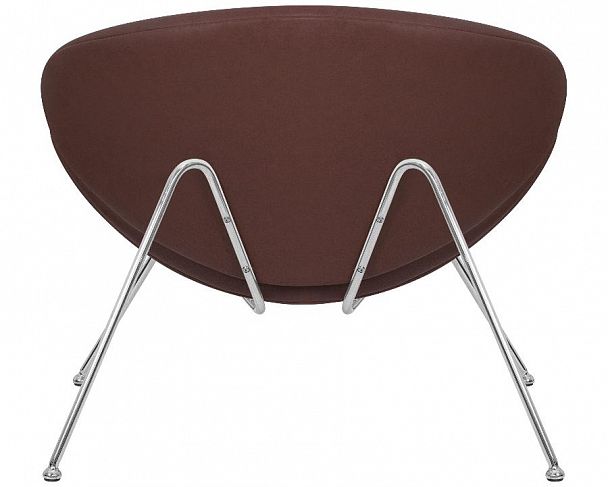 Кресло дизайнерское DOBRIN EMILY (коричневый винил YP5, хромированная сталь) - Вид 5