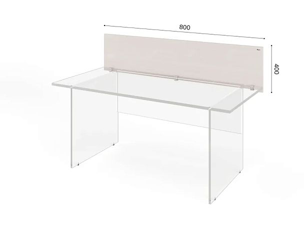 ЛАЙТ / LIGHT RLG055 Перегородка 1,6x80x40 Дуб Молочный - Вид 2