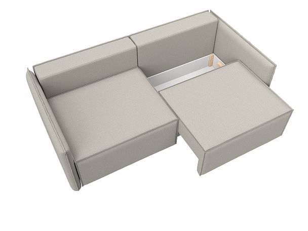 Диван прямой Либерти Рогожка бежевый - Вид 7