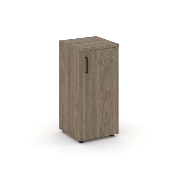 Стайл Проджект Шкаф низкий узкий SN.STU-301(R) Вяз Благородный/Черный Ручки 400*400*833 - Вид 1