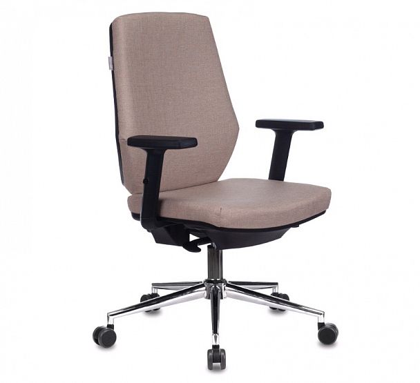 Кресло Бюрократ CH-545SL бежевый 38-402 крестовина металл хром "Компьютерные кресла" ТО-002159002583 черный - Вид 1