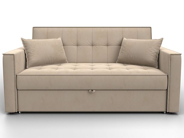 Диван прямой Лига-104 (140) Велюр бежевый - Вид 2