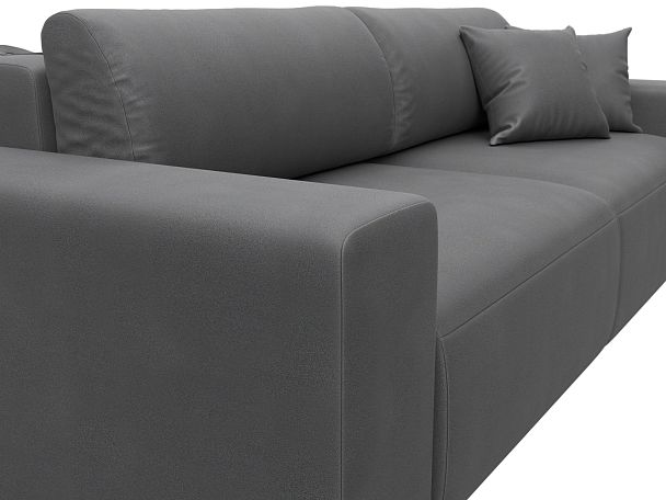 Диван прямой Лига-036 НПБ Классик Искусственная замша серый - Вид 4