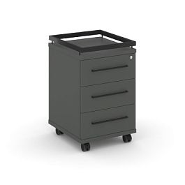 Rift Тумба мобильная усиленная + рамка RF.TM-003 Антрацит/Металл Черный 416*460*665 - Фото предпросмотра