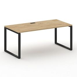 Шифт Стол руководителя прямой без тумбы SK.SR-180.P Тиквуд Светлый/Металл Черный 1800*900*753 - Фото предпросмотра