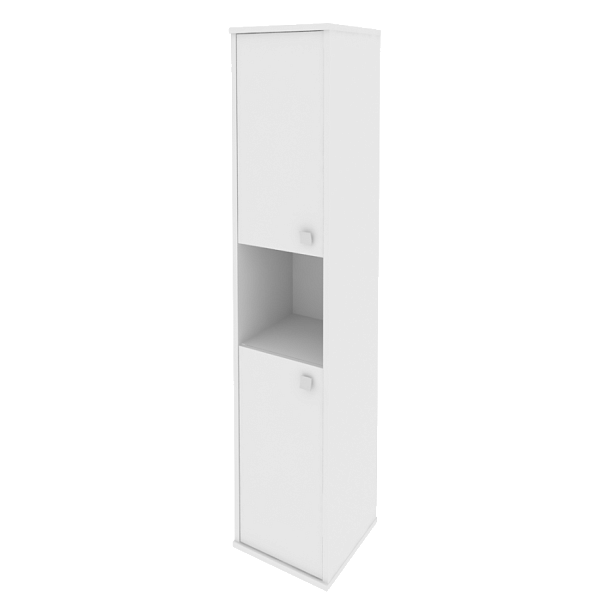 Style Шкаф высокий узкий левый Л.СУ-1.5 (L) Белый 412*410*1980 - Вид 1