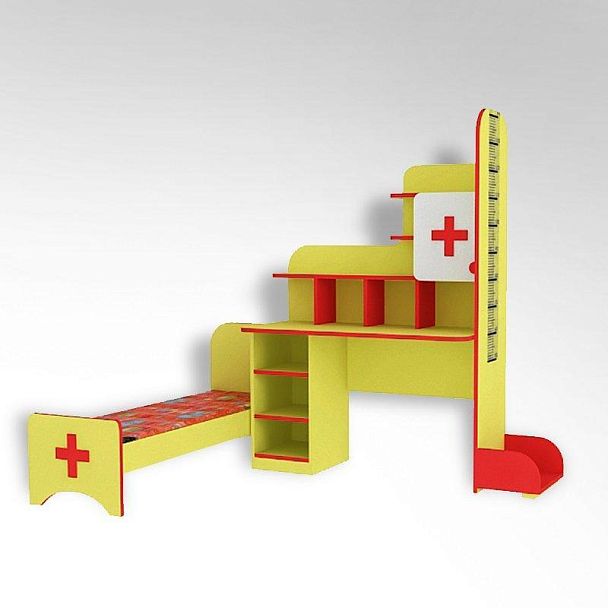 Уголок Доктор с кушеткой, цветной - Вид 2