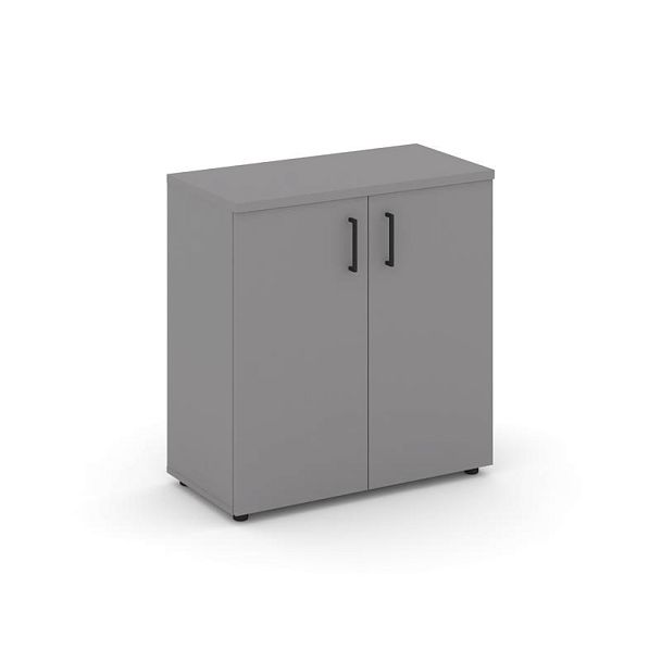 Стайл Проджект Шкаф низкий широкий (2 низких фасада ЛДСП) SN.STS.E-301 Серый Пепел/Черный Ручки 796* - Вид 1