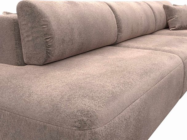 Диван угловой Лига-036 НПБ Модерн Лонг правый угол Велюр бежевый - Вид 4