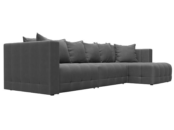 Диван угловой Лига-052 НПБ Лонг угол универсальный Замша серый - Вид 3
