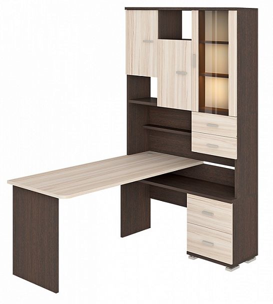 Стол компьютерный Домино СР-620/160 Венге/Карамель правый - Вид 2