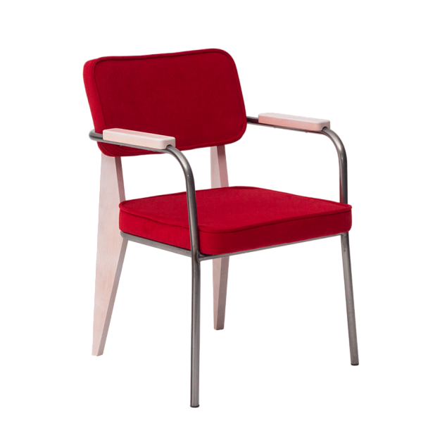 Стул Mix, велюр Teddy 644, ножки бук морилка белая - Вид 1