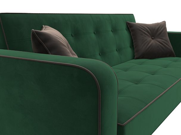 Диван-книжка Тур Велюр зеленый - Вид 4
