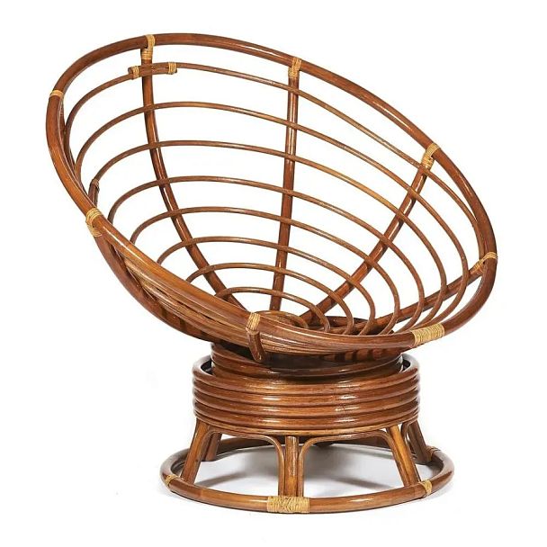 Кресло-качалка Папасан/Papasan (W 23/01 B) /с подушкой/Pecan (орех) - Вид 2