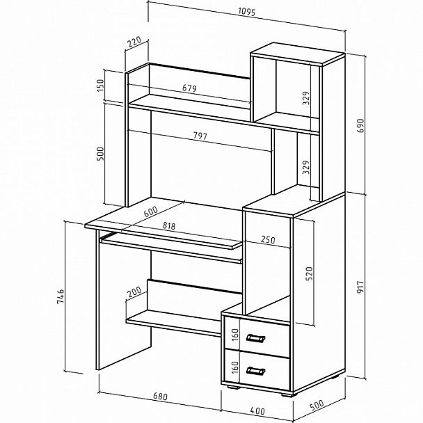 Стол компьютерный Имидж-39 - Вид 2