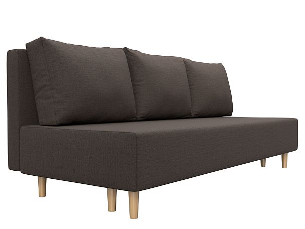 Диван прямой Лига-033 Рогожка коричневый - Вид 3