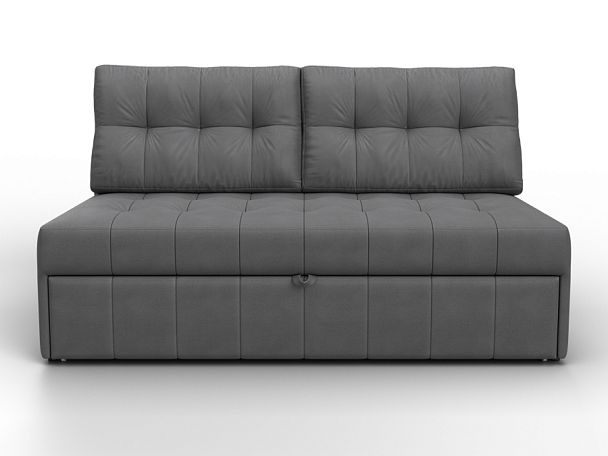 Диван прямой Лига-107 (140) Замша серый - Вид 2