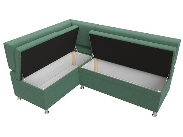 Диван кухонный угловой Стайл левый угол Рогожка зеленый - Вид 7