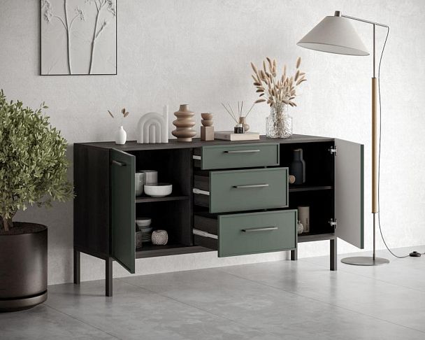 Комод две дверки и три ящика Nicole арт NEM08G - Вид 2