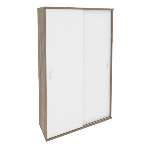 Onix Шкаф-купе для одежды O.SHK-1.3 T Тиквуд темный/Белый бриллиант 1200*420*1977 - Вид 1