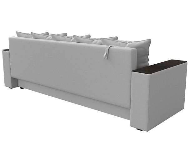 Диван прямой Дубай Лайт полки справа (полностью экокожа белая) - Вид 6