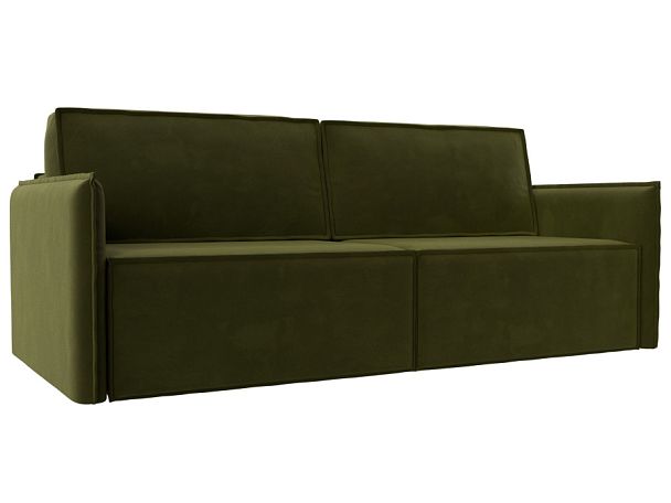 Диван прямой Либерти (полностью микровельвет зеленый) - Вид 1