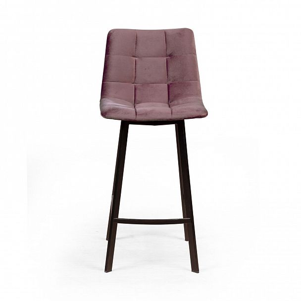 Стул полубарный UNO, бархат пудровый 15 / чёрный профиль - Вид 3