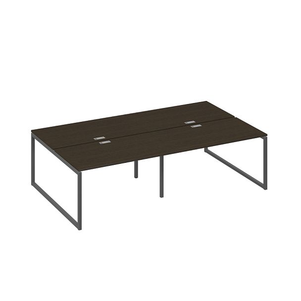 Рабочая станция на металлокаркасе QUATTRO (4х140) A4 А4 Б4 177-2 БП венге / металлокаркас антрацит - Вид 1